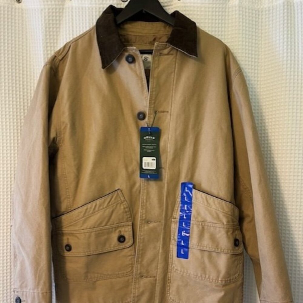 New!  NWT Orvis Classic Barn Jacket Men's Large Saddle Tan